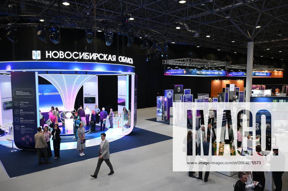 Russia Technoprom International Forum 9228759 26.08.2026 People visit the exhibition during of the Technoprom XIII International Forum of Technological Development in Novosibirsk, Russia. Alexandr Kryazhev Sputnik Novosibirsk Russia