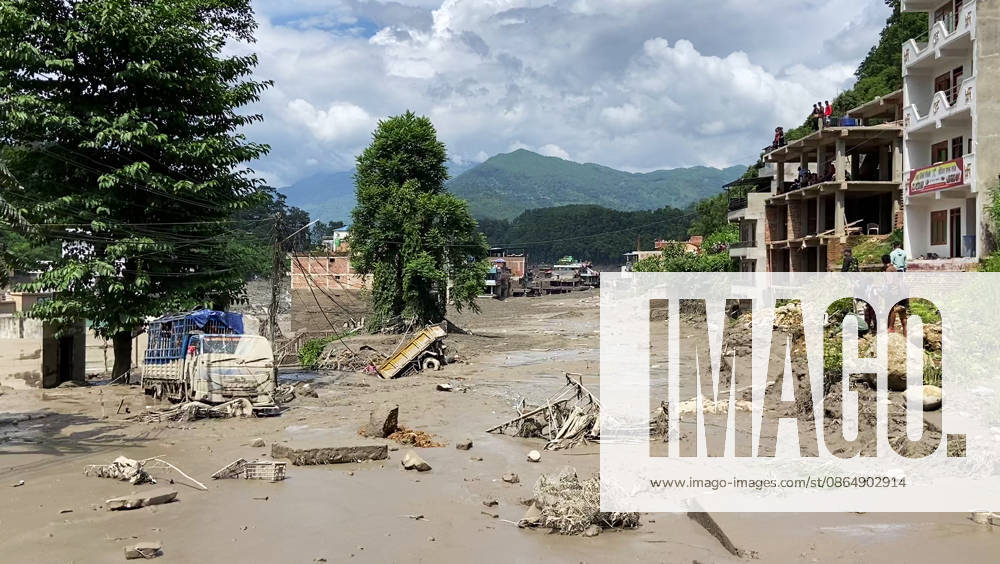 Flash flood ravages Nepals Rasuwa Rasuwa Nepal , Aug 26 (ANI): A view of a residential area damaged by a mud-laden flash flood following an outburst in the Bhotekoshi River, in Rasuwa on Wednesday. (ANI Video Grab) Rasuwa Nepal