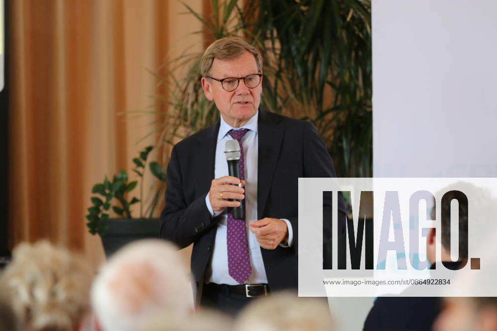 Politics CDU Public Forum with Dr. Johann Wadephul, Sepp Müller, and Dr. Anja Schneider, Kornhaus, Dessau Dr. Johann Wadephul, CDU, Member of the Bundestag, Federal Minister of Foreign Affairs, during the public forum in Dessau-Roßlau, Saxony-Anhalt, Germany