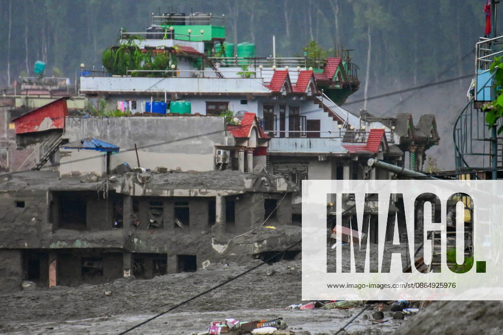 NUWAKOT, NEPAL - AUGUST 26: An aftermath view of flash floods and mudslides along the Trishuli River in Nuwakot, Nepal, on August 26, 2026. A catastrophic flash flood swept through Nepalâ€⠢s northern border region after an ice-and-rock avalanche, reportedly triggered by an earthquake, caused a sudden surge in the Lhende River on the Nepal-China border and sent massive volumes of water, mud and debris downstream into the Bhote Koshi and Trishuli river systems. The disaster devastated settlements in Rasuwa and Nuwakot districts, sweeping away homes, roads, bridges, vehicles and other infrastructure and severely damaging hydropower and power facilities. In Nuwakot, riverside settlements includin - ZUMAs330 20260826_zsp_s330_058