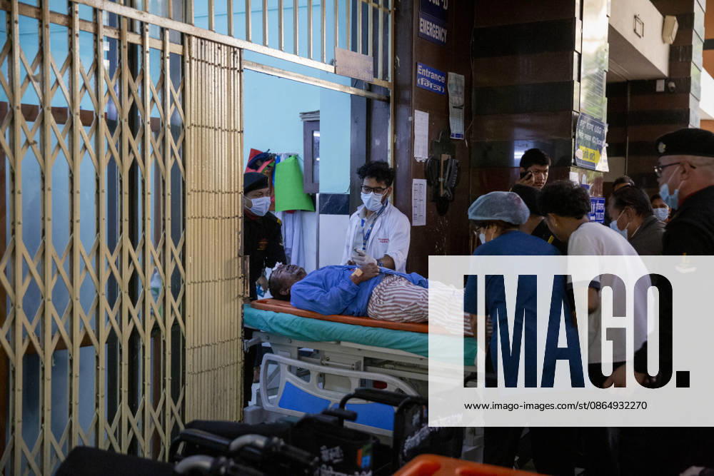 (260826) -- KATHMANDU, Aug. 26, 2026 -- A person injured in a massive flash flood in north Nepal is taken to a hospital in Kathmandu, Nepal, Aug. 26, 2026. At least 95 people were killed and 484 others remain missing in a massive flash flood in north Nepal on Wednesday, the Office of the Prime Minister said. (Photo by Xinhua) (SpotNews) NEPAL-FLASH FLOODS-AFTERMATH SulavxShrestha