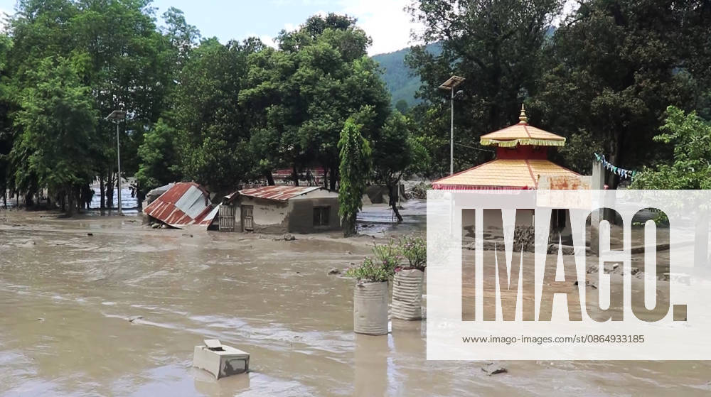 Flash flood ravages Nepals Rasuwa Rasuwa Nepal , Aug 26 (ANI): A view of an area submerged in mud-laden flash flood following an outburst in the Bhotekoshi River, in Rasuwa on Wednesday. Around 105 Indians among the foreign nationals reported missing after the flash flood. (RSS Nepal ANI Video Grab) Rasuwa Nepal