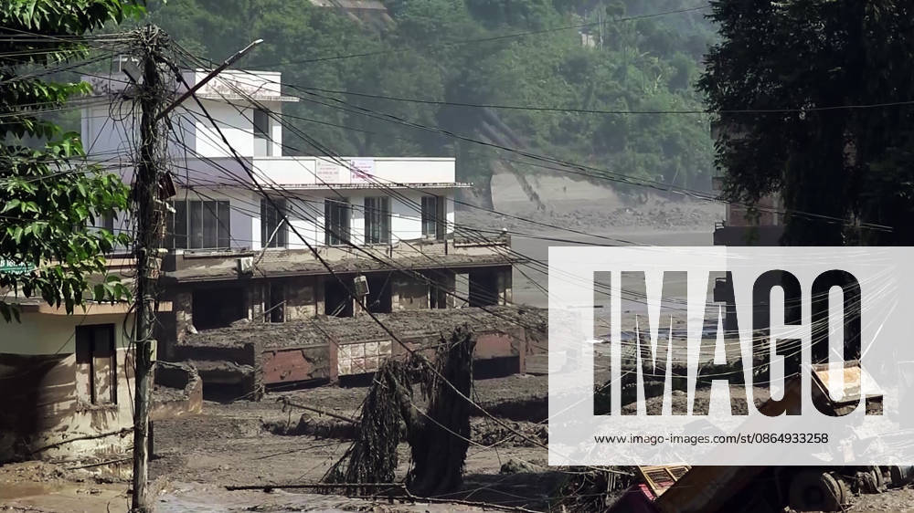 Flash flood ravages Nepals Rasuwa Rasuwa Nepal , Aug 26 (ANI): A residential area devastated by mud-laden floodwaters following a flash flood caused by an outburst in the Bhotekoshi River, in Rasuwa on Wednesday. Around 105 Indians among the foreign nationals reported missing after the flash flood. (RSS Nepal ANI Video Grab) Rasuwa Nepal