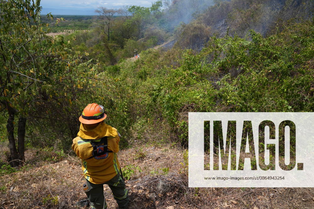 Wildfire in Colombia s Coello COELLO, COLOMBIA - AUGUST 26: Volunteers and firefighters work to contain a wildfire in Coello, Tolima department, Colombia, on August 26, 2026. Several municipalities across Tolima are facing wildfires fueled by dry conditions, high temperatures and strong winds, with emergency crews working to contain the flames and protect rural communities. Juancho Torres Anadolu Coello Colombia. Editorial use only. Please get in touch for any other usage.