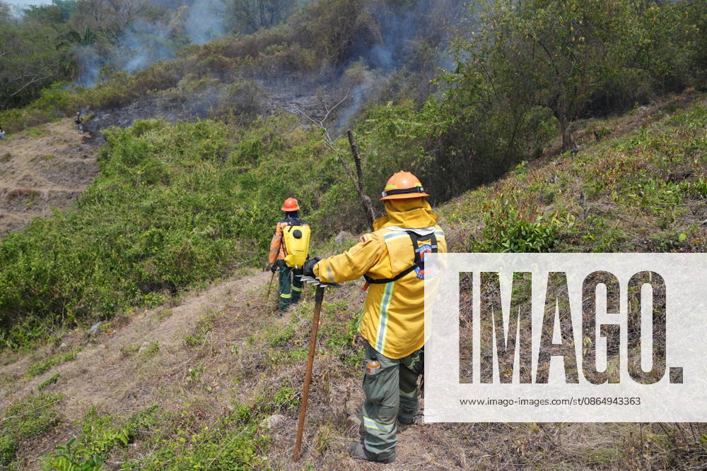 Wildfire in Colombia s Coello COELLO, COLOMBIA - AUGUST 26: Volunteers and firefighters work to contain a wildfire in Coello, Tolima department, Colombia, on August 26, 2026. Several municipalities across Tolima are facing wildfires fueled by dry conditions, high temperatures and strong winds, with emergency crews working to contain the flames and protect rural communities. Juancho Torres Anadolu Coello Colombia. Editorial use only. Please get in touch for any other usage.