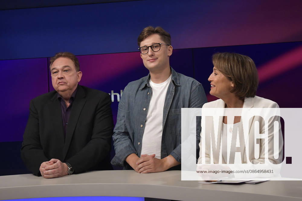 Oliver Kalkofe, Philipp Türmer, and Sandra Maischberger on the ARD talk show *maischberger* at the studio in Berlin-Adlershof, Berlin, August 26, 2026 Foto:xM.xBehrensx xFuturexImagex maischberger2608_6803