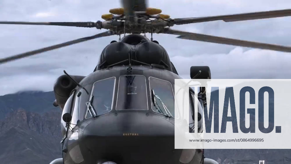 (260827) -- LHASA, Aug. 27, 2026 -- This screenshot from a video clip taken on Aug. 27, 2026 shows a military helicopter heading to Gyirong County, southwest China s Xizang Autonomous Region. The first team of 141 rescuers has arrived at the mudslide-stricken border port of Gyirong in Xizang Thursday morning after the disaster caused significant casualties along the China-Nepal border, according to China s Ministry of Emergency Management. The mudslide struck Gyirong Port in Gyirong County, Xizang, on Wednesday morning. As of 8 a.m. on Thursday, three people had been killed, 558 others remained missing, while two local villagers had been rescued, local authorities said. (Photo by Xinhua) (SpotNews) CHINA-XIZANG-MUDSLIDE-RESCUE FORCES
