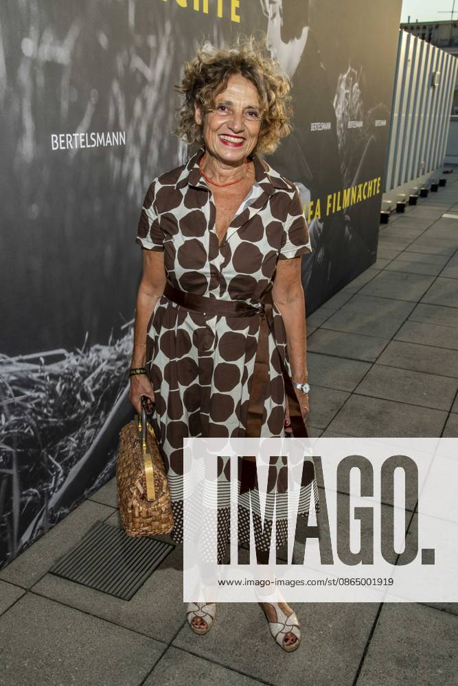ABB FILM NIGHT: Adriana Altaras as a guest at the opening reception for the 2026 UFA Film Nights on the rooftop terrace of Bertelsmann Repraesentanz on August 26, 2026, in Berlin, Germany