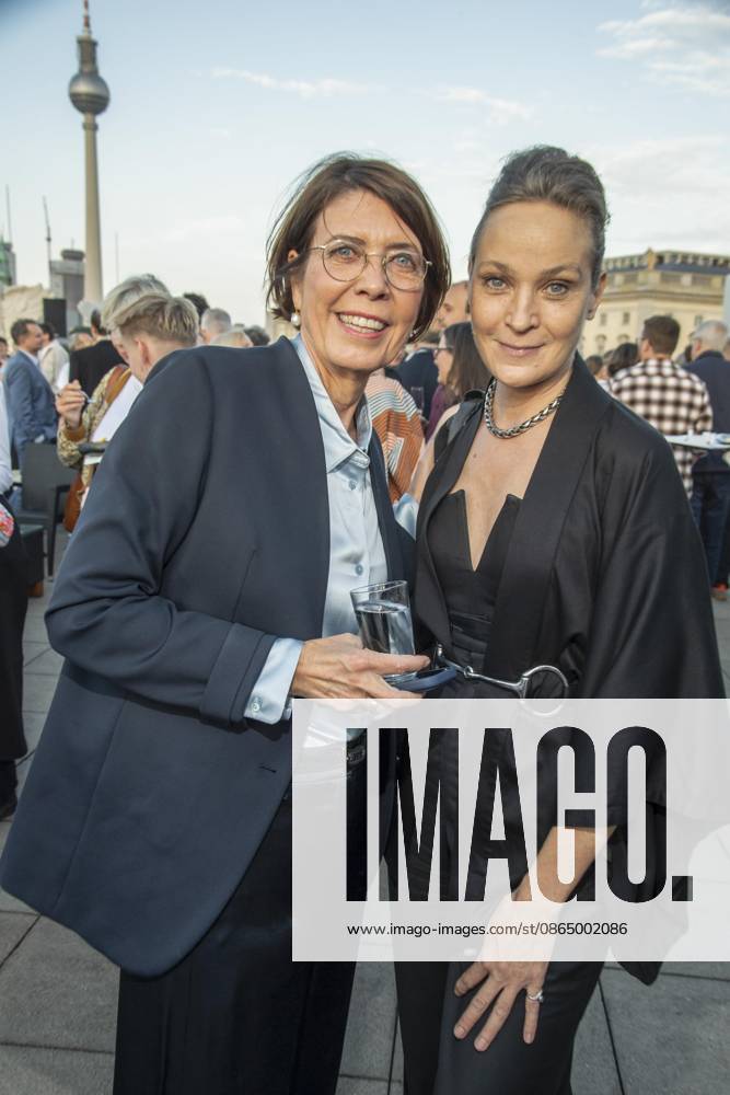 ABB FILM NIGHT: Helen Mueller and Jeanette Hain attend the opening reception for the 2026 UFA Film Nights on the rooftop terrace of Bertelsmann Repraesentanz on August 26, 2026, in Berlin, Germany