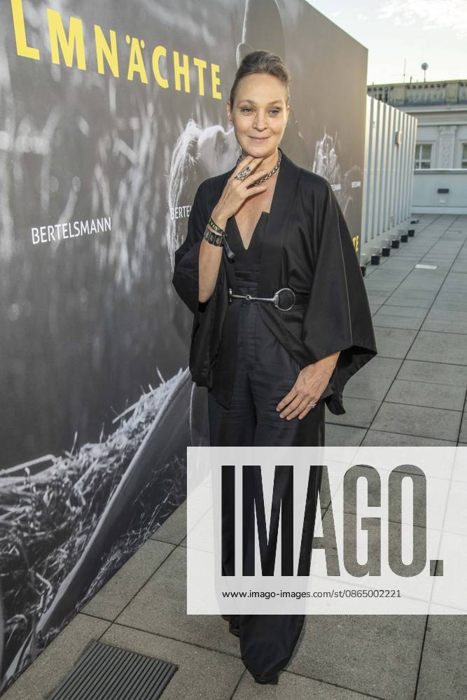 ABB FILM NIGHT: Jeanette Hain attends the opening reception for the 2026 UFA Film Nights on the rooftop terrace of Bertelsmann Repraesentanz on August 26, 2026, in Berlin, Germany