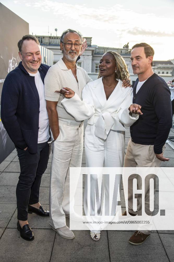 ABB FILM NIGHT Martin Stange, Ercan Durmaz, Nikeata Thompson, and Sönke Möhring as guests at the opening reception for the 2026 UFA Film Nights on the rooftop terrace of Bertelsmann Repraesentanz on August 26, 2026, in Berlin, Germany