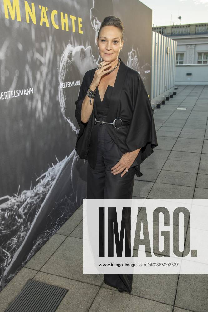 ABB FILM NIGHT: Jeanette Hain attends the opening reception for the 2026 UFA Film Nights on the rooftop terrace of Bertelsmann Repraesentanz on August 26, 2026, in Berlin, Germany