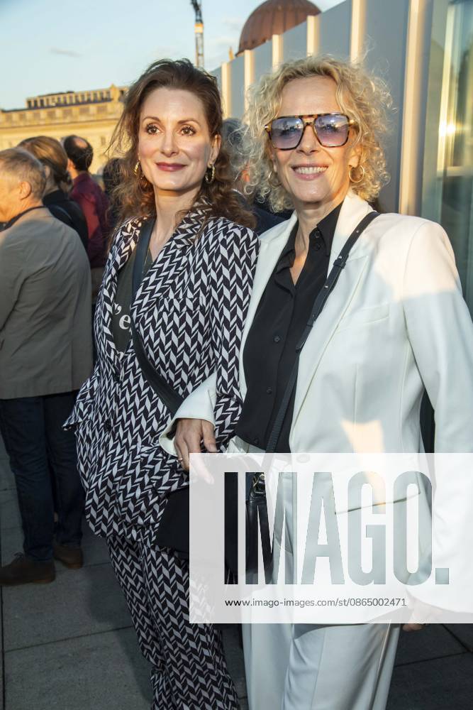 ABB FILM NIGHT: Nadine Schori and Katja Riemann attend the opening reception for the 2026 UFA Film Nights on the rooftop terrace of Bertelsmann Repraesentanz on August 26, 2026, in Berlin, Germany