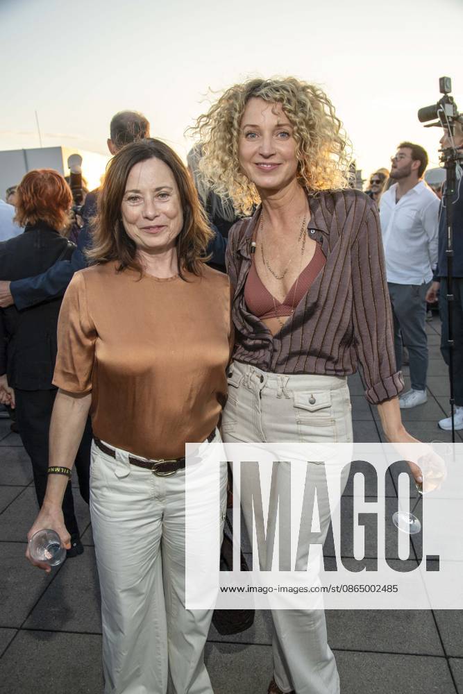 ABB FILM NIGHT: Inka Friedrich and Aline von Drateln attend the opening reception for the 2026 UFA Film Nights on the rooftop terrace of Bertelsmann Repraesentanz on August 26, 2026, in Berlin, Germany