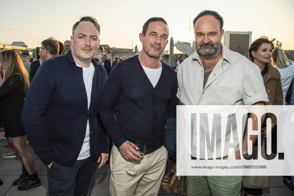 ABB FILM NIGHT: Martin Stange, Soenke Moehring, and Tom Keune attended the opening reception for the 2026 UFA Film Nights on the rooftop terrace of Bertelsmann Repraesentanz on August 26, 2026, in Berlin, Germany