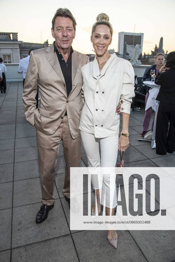 ABB FILM NIGHT: Peter Wolf and Melanie Wolf attend the opening reception for the 2026 UFA Film Nights on the rooftop terrace of Bertelsmann Repraesentanz on August 26, 2026, in Berlin, Germany