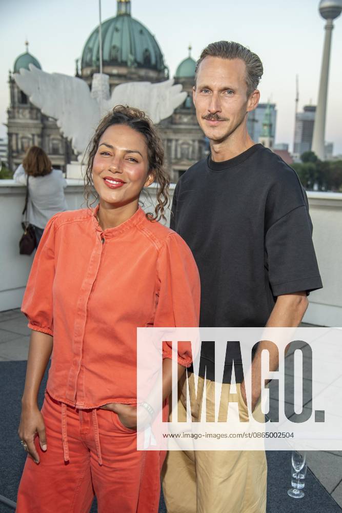 ABB FILM NIGHT: Amy Mussul and Johannes Hendrik Langer attend the opening reception for the 2026 UFA Film Nights on the rooftop terrace of Bertelsmann Repraesentanz on August 26, 2026, in Berlin, Germany