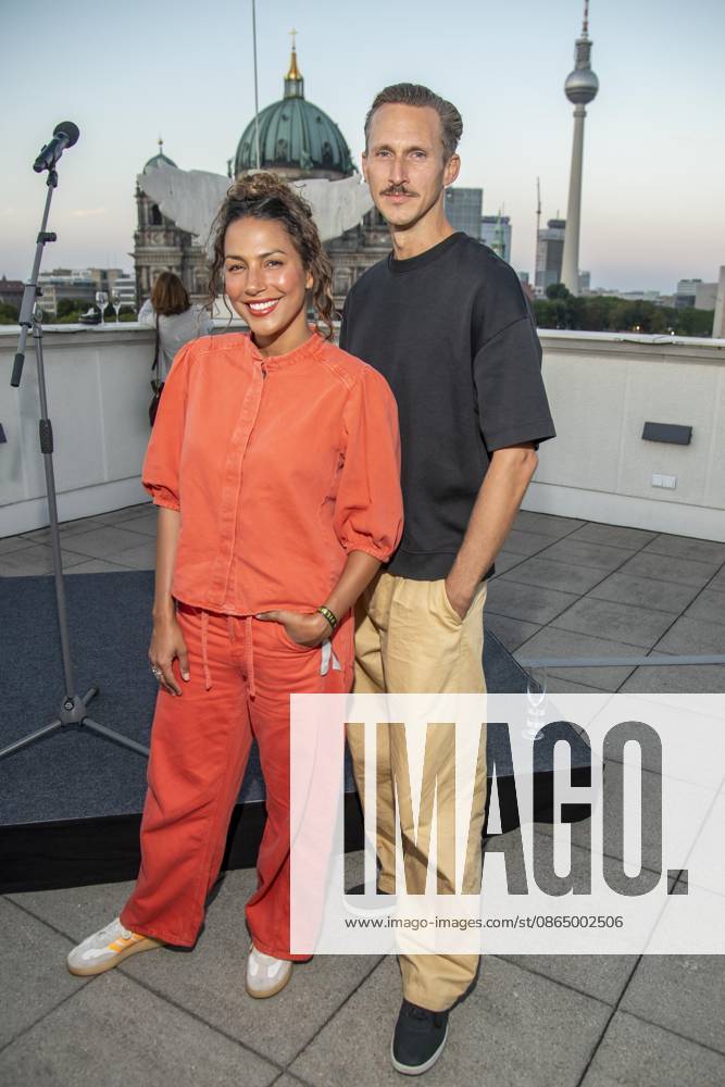 ABB FILM NIGHT: Amy Mussul and Johannes Hendrik Langer attend the opening reception for the 2026 UFA Film Nights on the rooftop terrace of Bertelsmann Repraesentanz on August 26, 2026, in Berlin, Germany