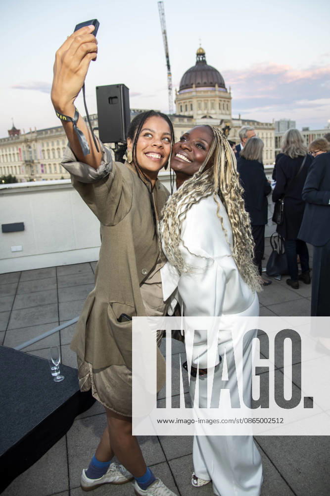 ABB FILM NIGHT: Jane Chirwa and Nikeata Thompson attend the opening reception for the 2026 UFA Film Nights on the rooftop terrace of Bertelsmann Repraesentanz on August 26, 2026, in Berlin, Germany