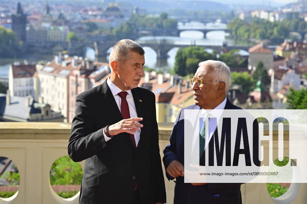 Czech Prime Minister Andrej Babis, left, received the President of the European Council Antonio Costa, in Prague, Czech Republic, on August 27, 2026. (CTKxPhoto VitxSimanek) CTKPhotoP2026082702592 CTKPhotoP2026082702592