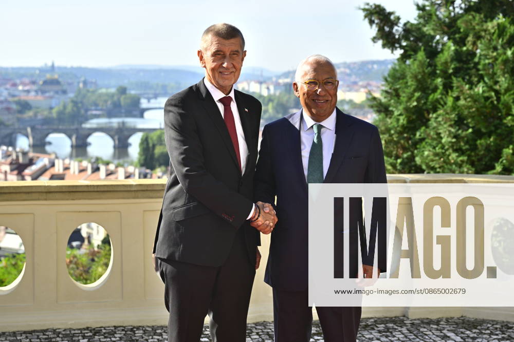 Czech Prime Minister Andrej Babis, left, received the President of the European Council Antonio Costa, in Prague, Czech Republic, on August 27, 2026. (CTKxPhoto VitxSimanek) CTKPhotoP2026082702596 CTKPhotoP2026082702596