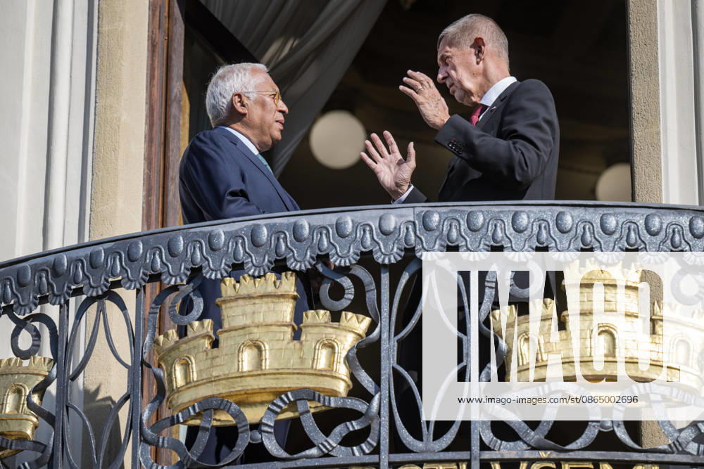 Czech Prime Minister Andrej Babis, right, received the President of the European Council Antonio Costa, in Prague, Czech Republic, on August 27, 2026. (CTKxPhoto VitxSimanek) CTKPhotoP2026082702648 CTKPhotoP2026082702648