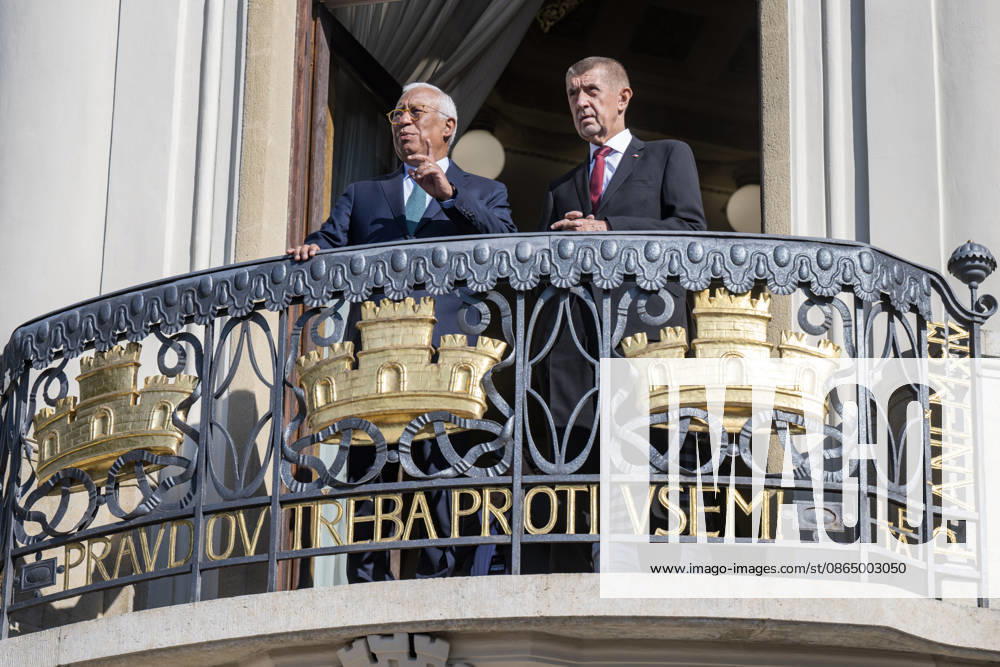 Czech Prime Minister Andrej Babis, right, received the President of the European Council Antonio Costa, in Prague, Czech Republic, on August 27, 2026. (CTKxPhoto VitxSimanek) CTKPhotoP2026082702662 CTKPhotoP2026082702662