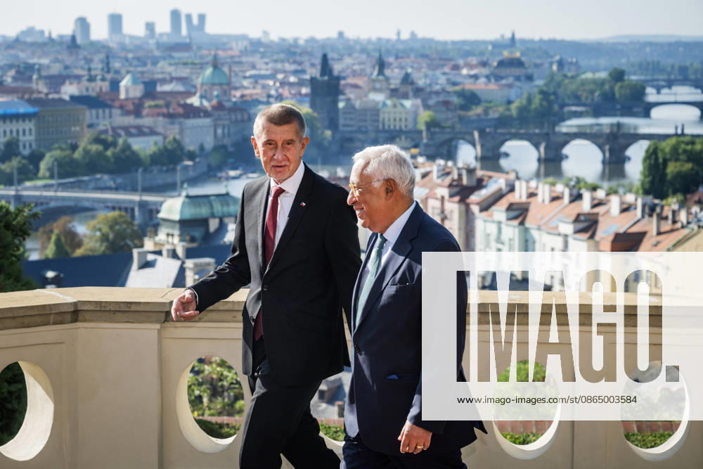 Czech Prime Minister Andrej Babis, left, received the President of the European Council Antonio Costa, in Prague, Czech Republic, on August 27, 2026. (CTKxPhoto VitxSimanek) CTKPhotoP2026082702706 CTKPhotoP2026082702706