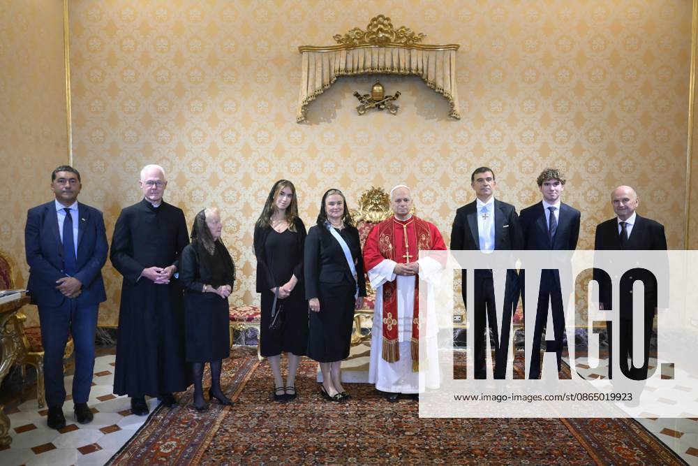 Pope Leo XIV weekly general audience Italy, Rome , Vatican, 2026 8 27 Pope Leo XIV receives in a private audience H.E. Ms. Caroline Vermeulen for the presentation of her credentials in The Vatican - NO BOOKS