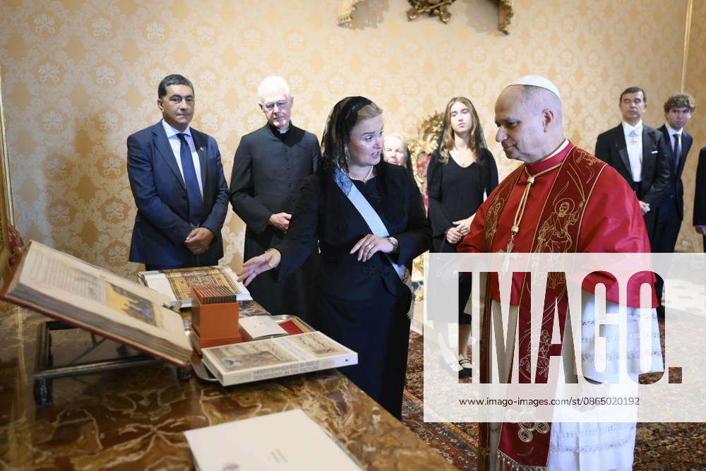 Pope Leo XIV weekly general audience Italy, Rome , Vatican, 2026 8 27 Pope Leo XIV receives in a private audience H.E. Ms. Caroline Vermeulen for the presentation of her credentials in The Vatican - NO BOOKS