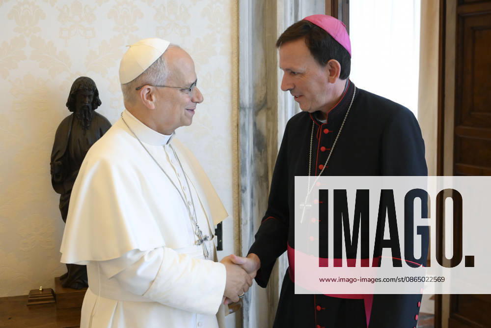Pope Leo XIV private audience Italy, Rome , Vatican, 2026 8 27 Pope Leo XIV receives in a private audience Argentine Episcopal Conference in The Vatican - NO BOOKS