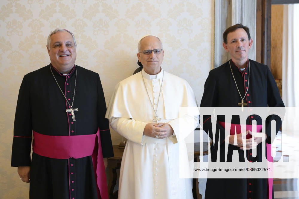 Pope Leo XIV private audience Italy, Rome , Vatican, 2026 8 27 Pope Leo XIV receives in a private audience Argentine Episcopal Conference in The Vatican - NO BOOKS