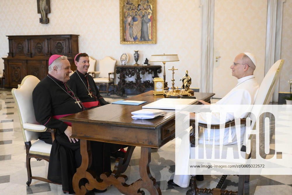 Pope Leo XIV private audience Italy, Rome , Vatican, 2026 8 27 Pope Leo XIV receives in a private audience Argentine Episcopal Conference in The Vatican - NO BOOKS