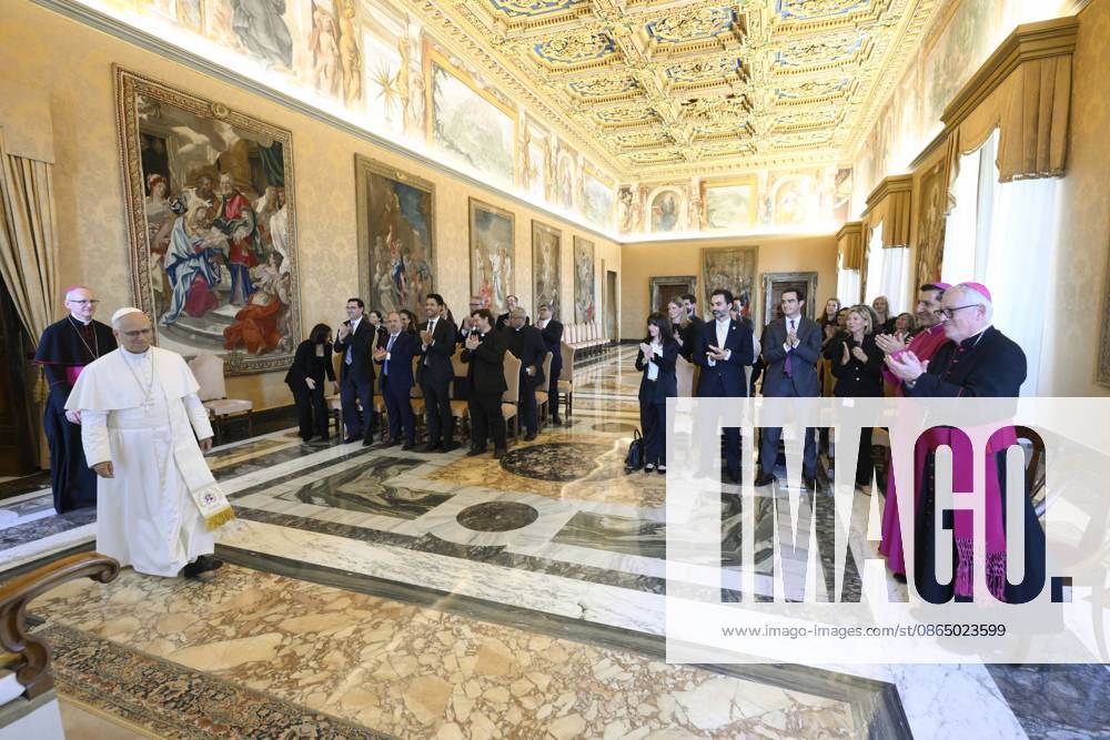 Pope Leo XIV private audience Italy, Rome , Vatican, 2026 8 27 Pope Leo XIV receives in a private audience Participants in the Meeting organized by the Pontifical Commission for Latin America on Addictions in Latin America in The Vatican - NO BOOKS