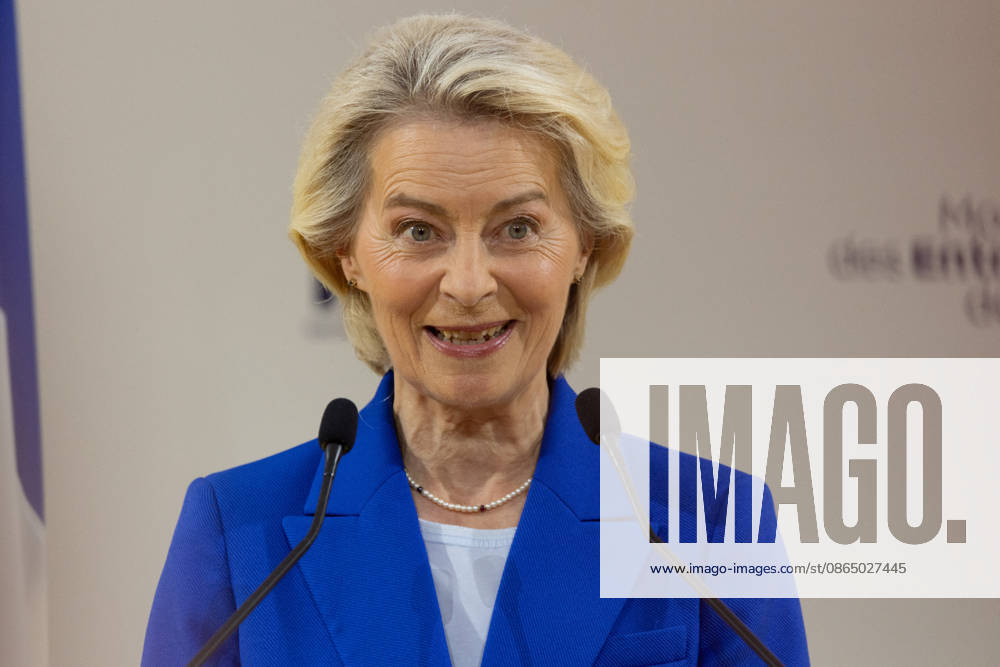 Second day of La REF 2026 meeting - Paris European Commission President Ursula von der Leyen during the La REF 2026 meeting of French entrepreneurs, organised by the MEDEF, France s main employers federation, at the Roland-Garros venue in Paris on August 27, 2026. Photo by Raphael Lafargue ABACAPRESS.COM Paris France