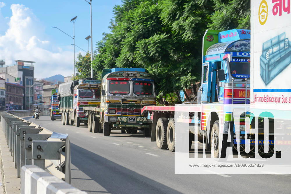 Trucks and other vehicles remain stranded along the Kalankiâ€Thankotâ€Nagdhunga route in Kathmandu, Nepal, on August 27, 2026, as major highways remain closed following devastating flash floods and landslides. The stranded vehicles have occupied multiple lanes along the road, causing traffic congestion and further disrupting movement in the area. The floods swept through Rasuwa and other parts of central Nepal before surging downstream along the Trishuli and Narayani river systems, damaging roads, bridges, settlements and other infrastructure. The Nagdhungaâ€Muglin route, a key road connection between Kathmandu and other parts of the country, has been closed, disrupting the movem - ZUMAs330 20260827_zsp_s330_004