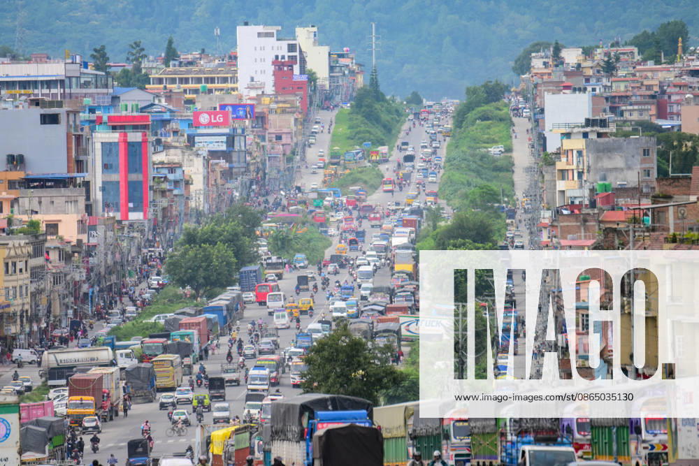 Trucks and other vehicles remain stranded along the Kalankiâ€Thankotâ€Nagdhunga route in Kathmandu, Nepal, on August 27, 2026, as major highways remain closed following devastating flash floods and landslides. The stranded vehicles have occupied multiple lanes along the road, causing traffic congestion and further disrupting movement in the area. The floods swept through Rasuwa and other parts of central Nepal before surging downstream along the Trishuli and Narayani river systems, damaging roads, bridges, settlements and other infrastructure. The Nagdhungaâ€Muglin route, a key road connection between Kathmandu and other parts of the country, has been closed, disrupting the movem - ZUMAs330 20260827_zsp_s330_038