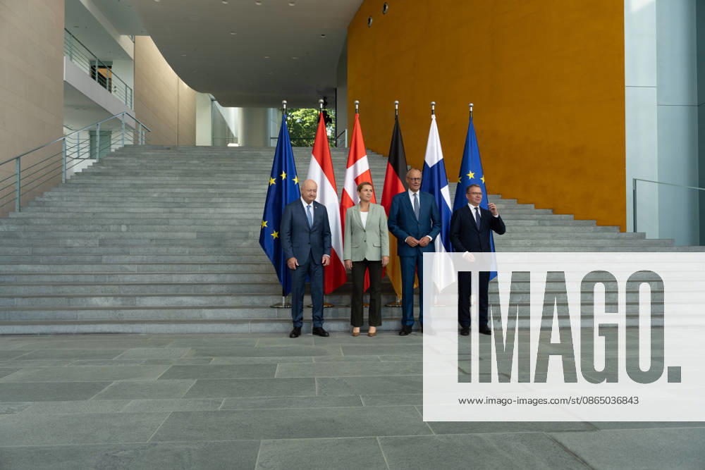 Chancellery, Meeting of Like-Minded States, Berlin, Chancellery, Federal Chancellor, Friedrich Merz, Federal Chancellor, Christian Stocker, Austria, Prime Minister, Petteri Orpo, Finland, Prime Minister, Mette Frederiksen, Denmark, Berlin, Berlin, GER