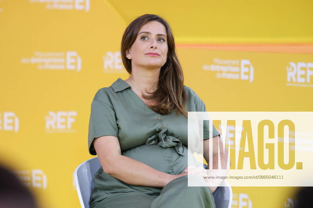 REF Medef - Presidential Debate National secretary of French left-wing The Ecologistes party Marine Tondelier at the presidential debate during the La REF 2026 meeting of French entrepreneurs, organised by the MEDEF, France s main employers federation, at the Roland-Garros venue in Paris, France on August 27, 2026. Photo by Raphael Lafargue ABACAPRESS.COM Paris France