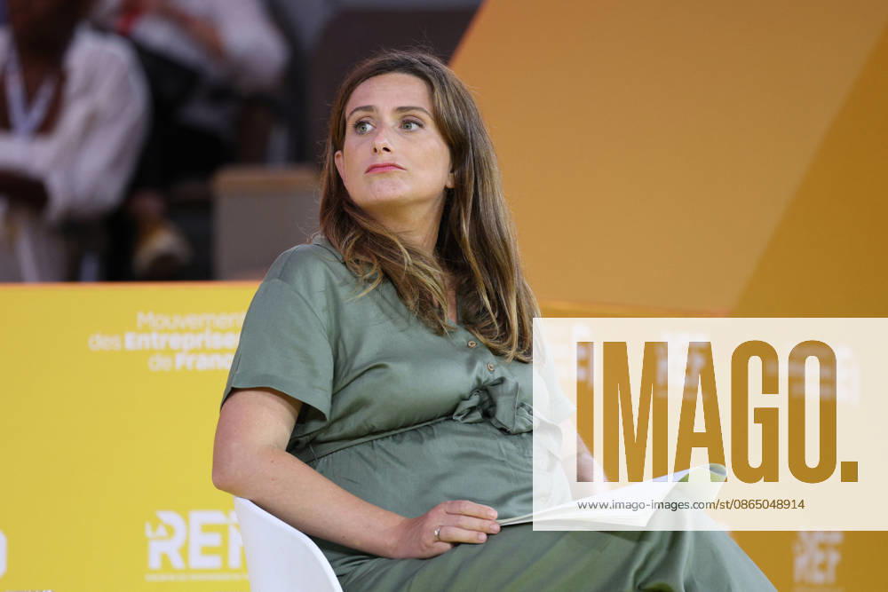 REF Medef - Presidential Debate National secretary of French left-wing The Ecologistes party Marine Tondelier at the presidential debate during the La REF 2026 meeting of French entrepreneurs, organised by the MEDEF, France s main employers federation, at the Roland-Garros venue in Paris, France on August 27, 2026. Photo by Raphael Lafargue ABACAPRESS.COM Paris France