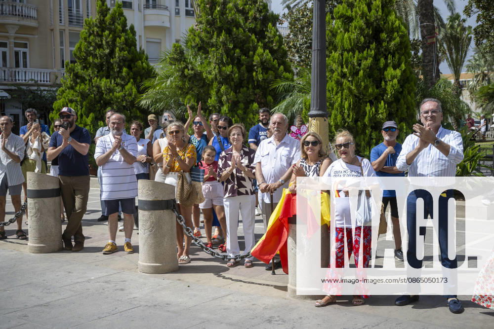 Ceuta Residents Protest in Front of City Hall Several people carry a Spanish flag as they protest in front of City Hall on August 27, 2026, in Ceuta, Spain. Ceuta residents denounce the government’s neglect and inaction one month after the mass influx of migrants on July 30. AUGUST 27, 2026 MIGRATION CRISIS Ceuta Ceuta, Spain