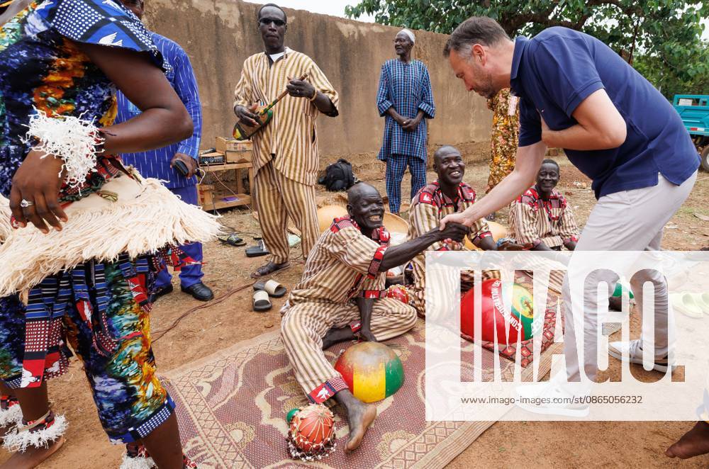 Belgian Foreign Minister Maxime Prevot pictured during a courtesy visit to the Chair of the Korsimoro Special Delegation on the second day of a diplomatic mission of Belgian Foreign Minister in the Sahel region, in Ouagadougou, Burkina Faso. BENOITxDOPPAGNE 184500918
