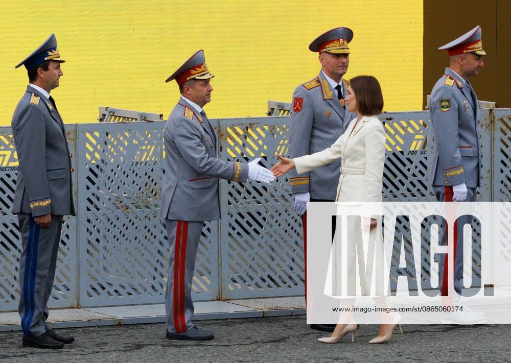 Moldova Independence Day 9230025 27.08.2026 Moldovan President Maia Sandu attends the military parade during Moldova s Independence Day celebrations in Chisinau, Moldova. Stringer Sputnik Chisinau Moldova