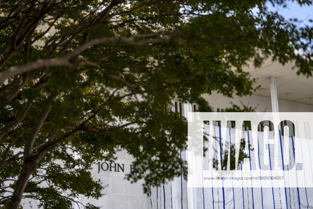 The John F. Kennedy Center for Performing Arts is seen in Washington, DC on Thursday, August 27. 2026. In a court ruling filed earlier this week, the Trump Administration said they may demolish the center if proposed renovation plans are blocked. WAP20260827304 BONNIExCASH