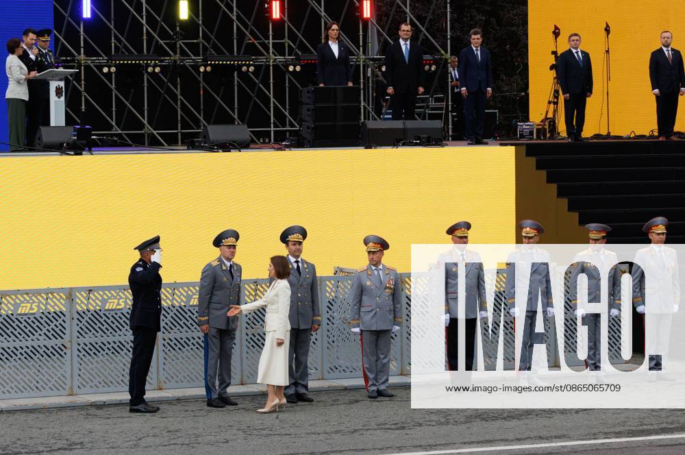 Moldova Independence Day 9230170 27.08.2026 Moldovan President Maia Sandu attends the military parade during Moldova s Independence Day celebrations in Chisinau, Moldova. Stringer Sputnik Chisinau Moldova