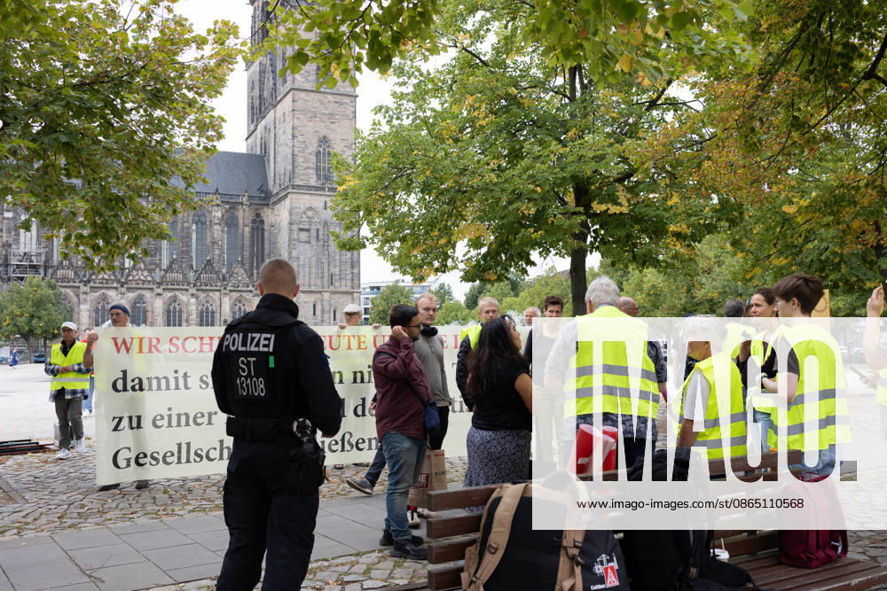Migra-Streik rally against racism and social exclusion in Germany s Magdeburg MAGDEBURG, GERMANY - AUGUST 27: Business owners, organizers and supporters take part in a rally against racism and social exclusion outside the Saxony-Anhalt state parliament at Domplatz in Magdeburg, Germany, on August 27, 2026. The rally was held as part of the Migra-Streik, during which participating migrant-run businesses across Magdeburg voluntarily closed from 10 a.m. to 3 p.m. to call for solidarity and the protection of a free and democratic society, ahead of Saxony-Anhalt s state election on September 6. Somaya Abdelrahman Anadolu Magdeburg Germany. Editorial use only. Please get in touch for any other usage.