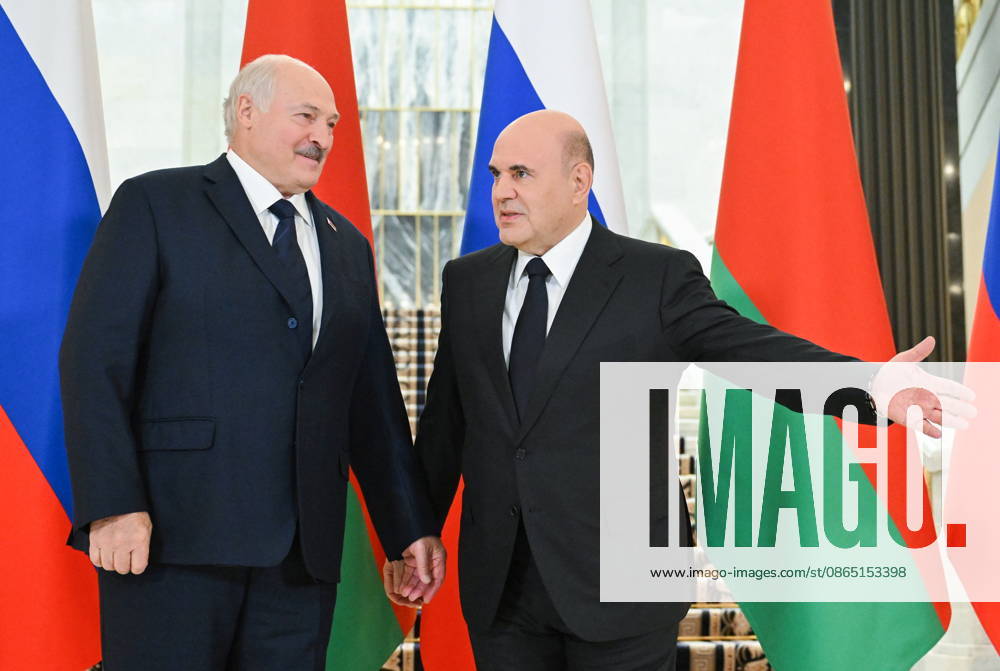 RUSSIA, MOSCOW - AUGUST 28, 2026: Russia s Prime Minister Mikhail Mishustin (R) and Belarus PresidentAlexander Lukashenko during a meeting at the House of the Russian Government Moscow Russia - ZUMAt113 20260828_zaa_t113_261