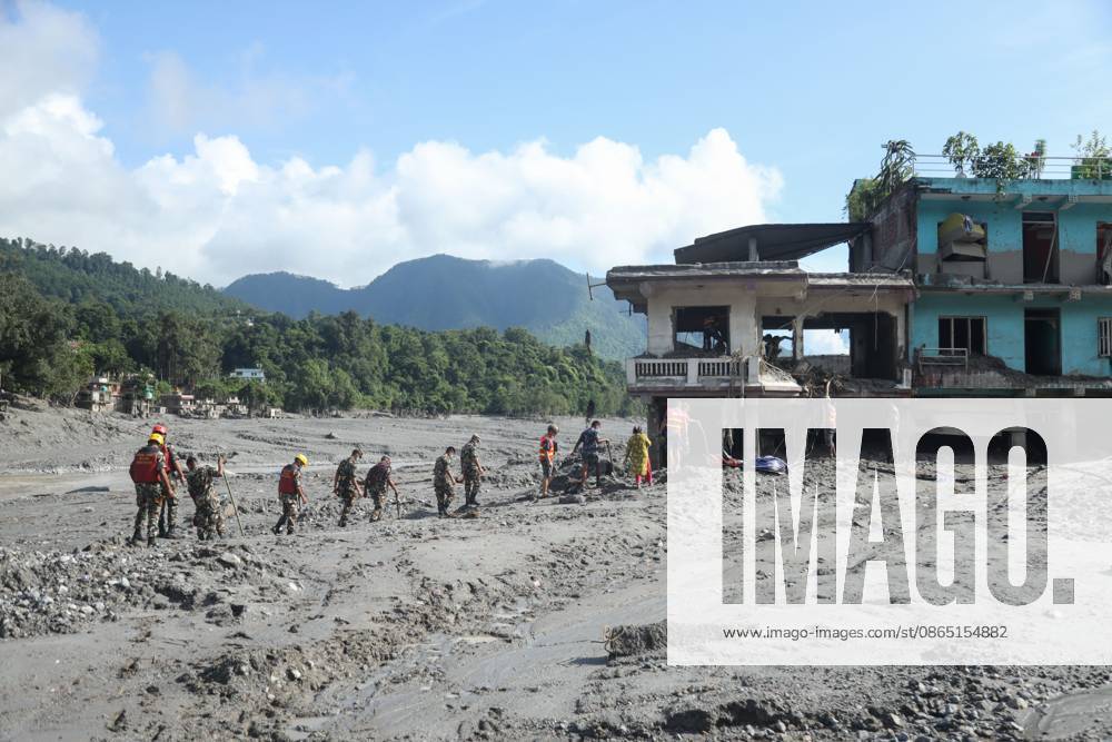 A massive flood in the Bhotekoshi River has affected riverbanks and nearby houses in Nuwakot, Nepal, causing widespread damage to homes, roads, bridges and other infrastructure in the area. Many people remain missing, while the figures are still developing. Rescue teams and security personnel are conducting search and rescue operations along the river and affected areas to locate missing people and assist those impacted by the disaster. Nuwakot Nepal - ZUMAq101 20260828_zna_q101_020