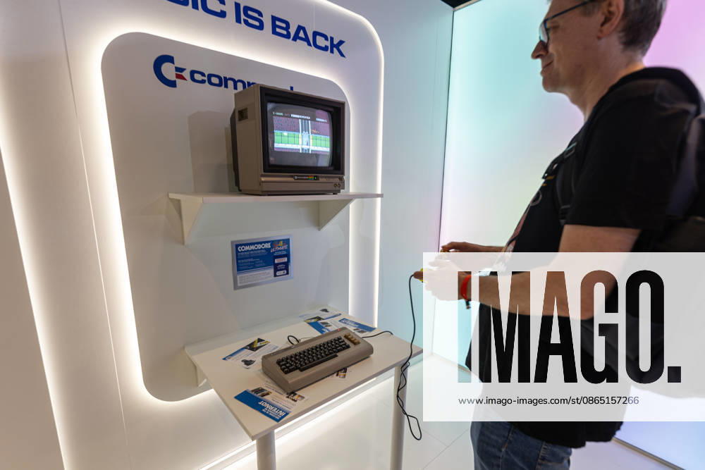 Gamescom 2026 in Cologne, August 28, 2026: Commodore booth featuring the legendary C64. Gamescom 2026, the world’s largest interactive entertainment event, will take place from August 26 to 30, 2026, at the Koelnmesse exhibition grounds in Cologne, Cologne-Deutz, North Rhine-Westphalia, Germany
