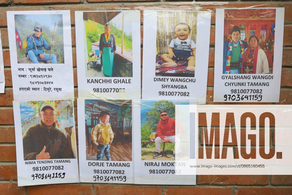 Rasuwa Floods Leave Hundreds Missing As Search For Victims Continues Photographs of people missing after floods in Rasuwa are displayed at Tribhuvan University Teaching Hospital in Kathmandu, Nepal, on August 28, 2026. Families have displayed photographs of their missing loved ones while awaiting information following the floods and landslides. Kathmandu Nepal